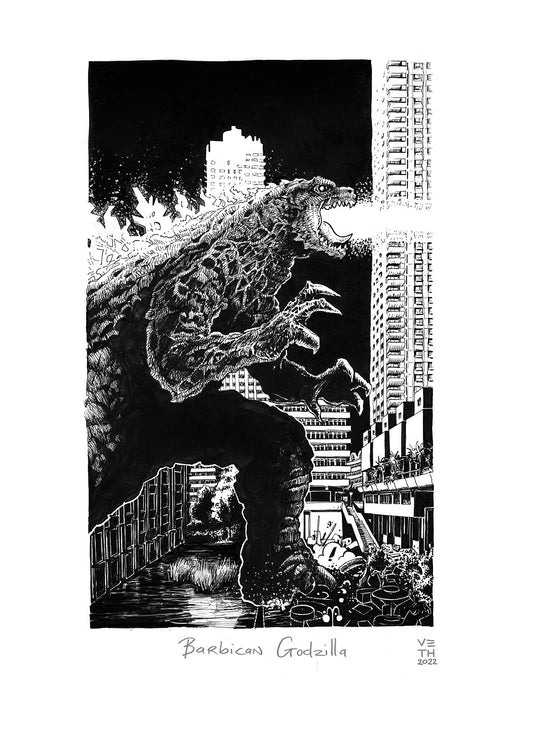 Barbican Godzilla Print