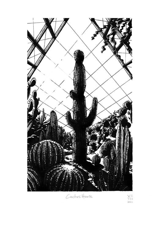 Cactus House // Giclée Art Print