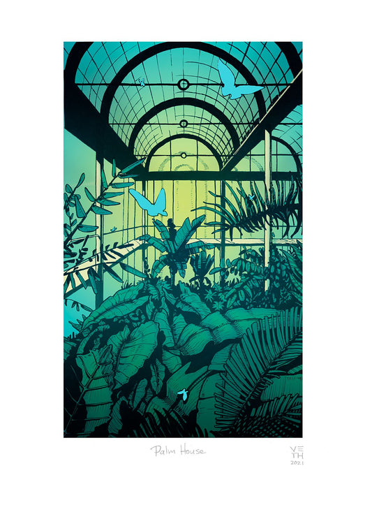 Palm House (Colour) // Giclée Art Print