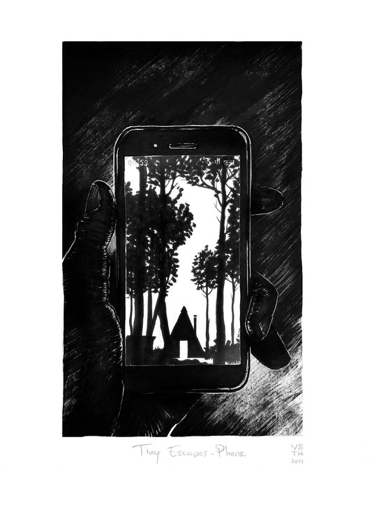 Tiny Escape Phone // Giclée Art Print
