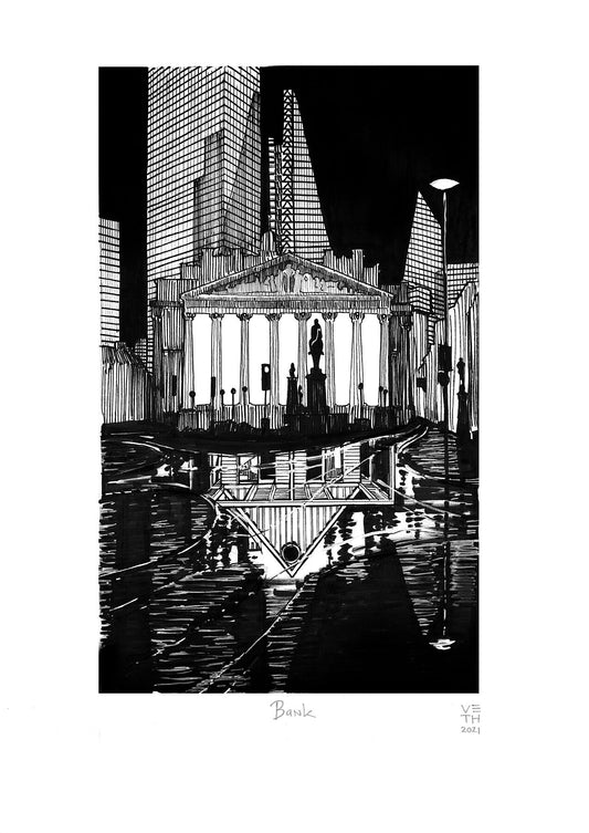 Bank // Giclée Art Print